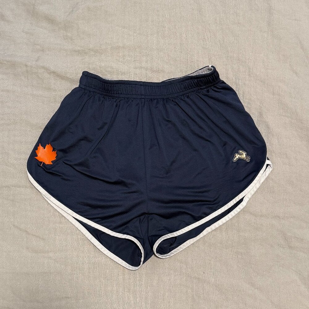 Tracksmith Twilight Split Shorts - with maple leaf logo